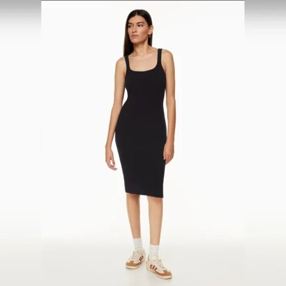 Aritzia Wilfred Free Hush Knit Tank Dress Black Size Small - Picture 3 of 9